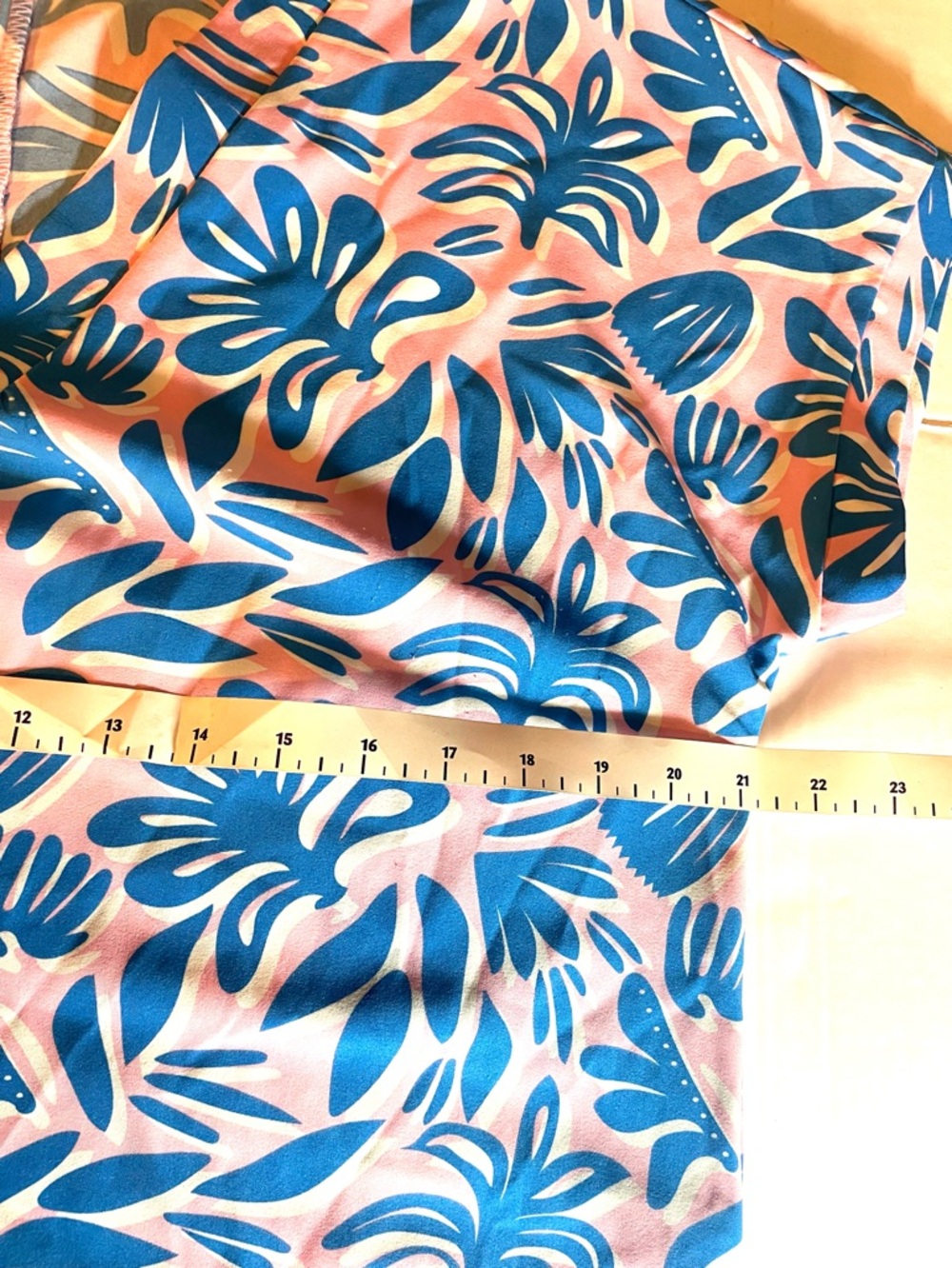 Michelle McDowell Tropical Midi Dress Size M Pink Blue Resort Chic Pocket Slits - Picture 10 of 11